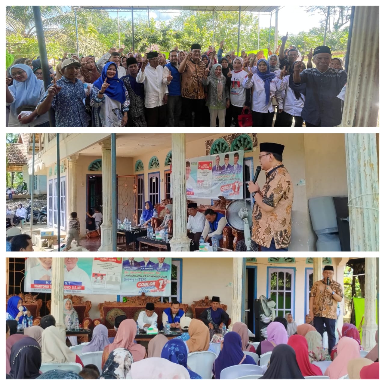 Rasakan Kerja Nyata Aspan, Warga Desa Sumber Sari Komitmen Dukung Aston